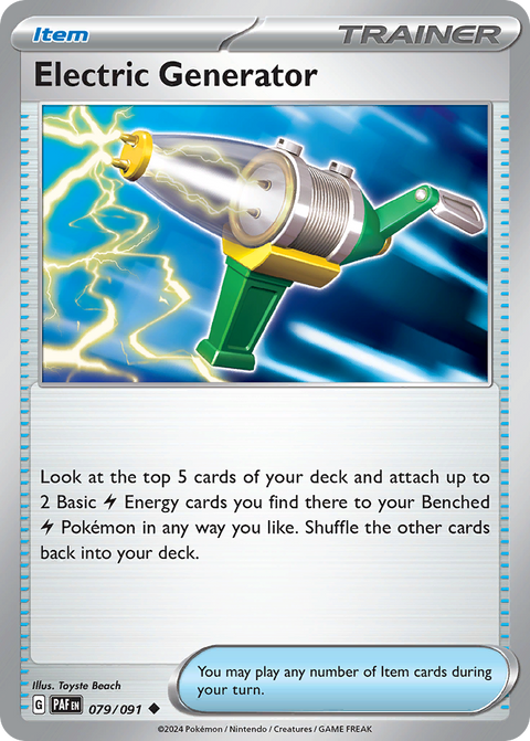 Electric Generator 79 Paldean Fates Pokémon card