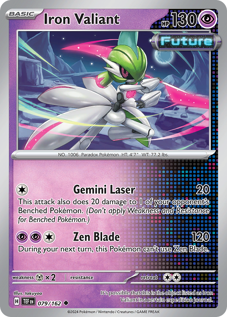 Iron Valiant 79 Temporal Forces Pokémon card