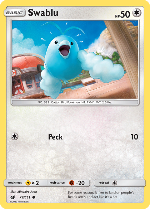 Swablu 79 Crimson Invasion Pokémon card