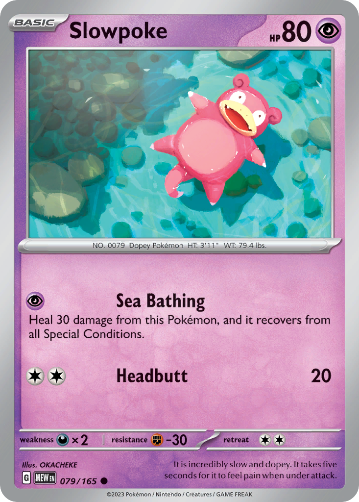 Slowpoke 79 151 Pokémon card
