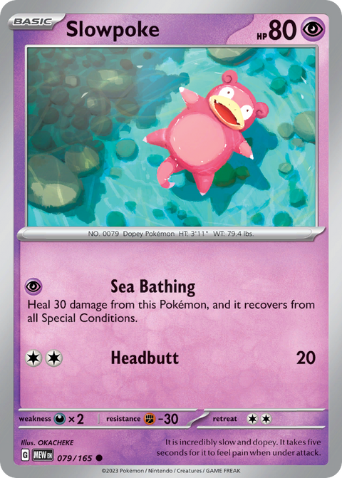 Slowpoke 79 151 Pokémon card