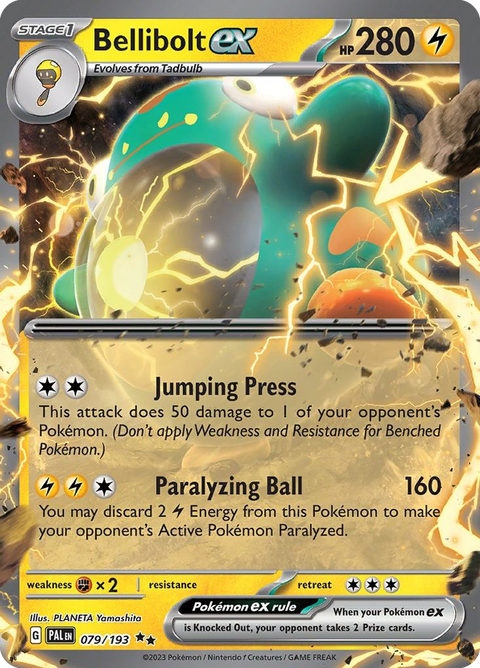 Bellibolt ex 79 Paldea Evolved Pokémon card