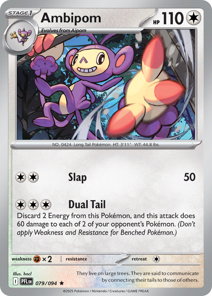 Ambipom 79 Phantasmal Flames Pokémon card