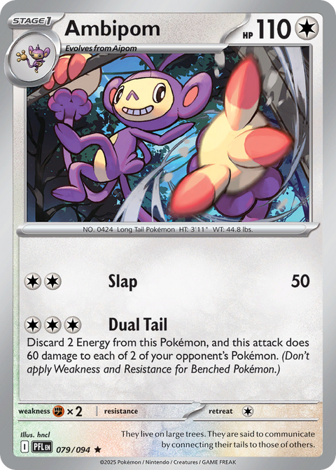 Ambipom 79 Phantasmal Flames Pokémon card