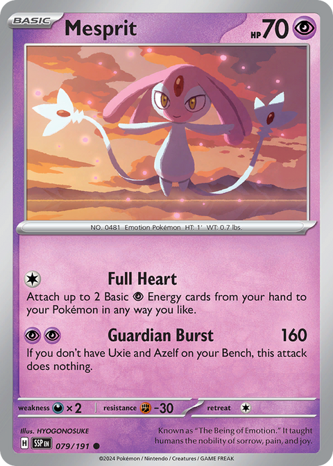 Mesprit 79 Surging Sparks Pokémon card