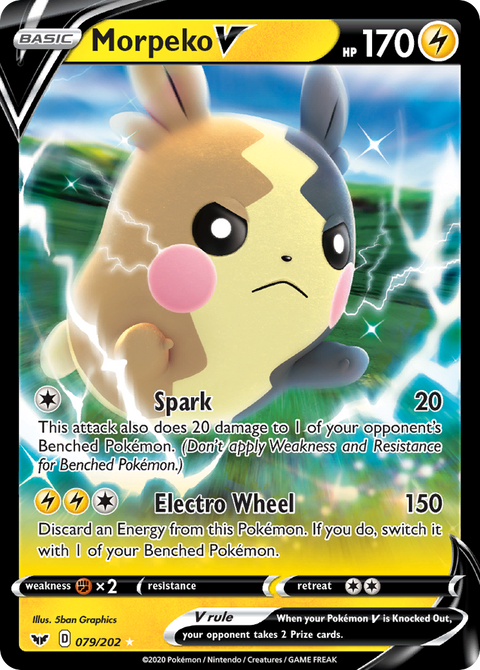 Morpeko V 79 Sword & Shield Pokémon card