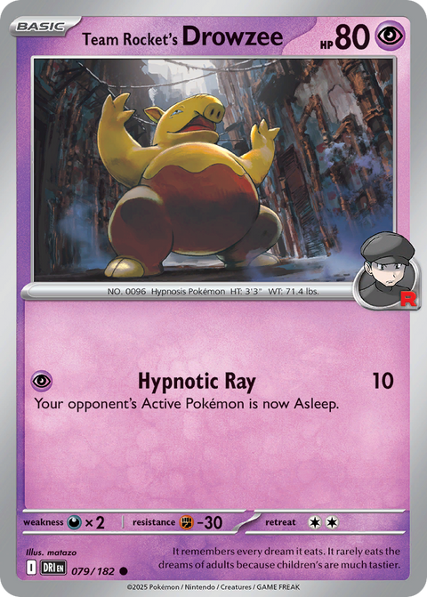 Team Rocket's Drowzee 79 Destined Rivals Pokémon card