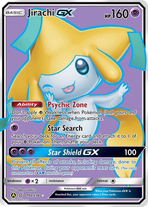 Jirachi-GX 79a Unified Minds Pokémon card