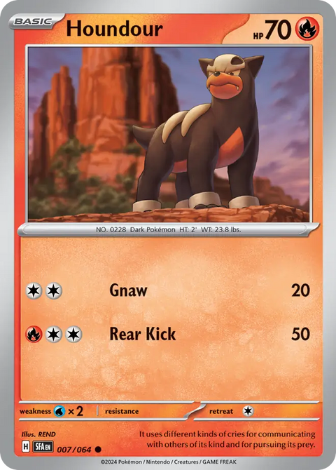 Houndour 7 Shrouded Fable Pokémon card