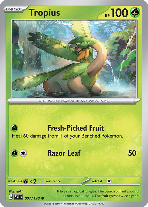 Tropius 7 Scarlet & Violet Pokémon card