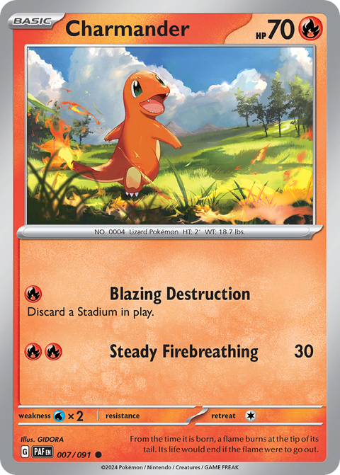 Charmander 7 Paldean Fates Pokémon card