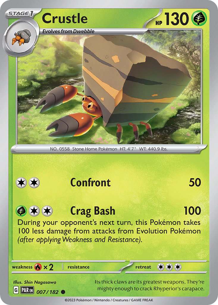 Crustle 7 Paradox Rift Pokémon card