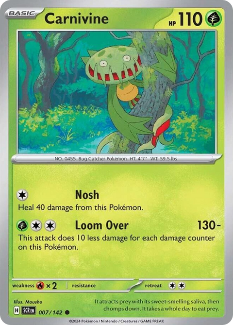 Carnivine 7 Stellar Crown Pokémon card