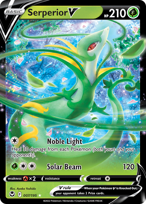 Serperior V 7 Silver Tempest Pokémon card