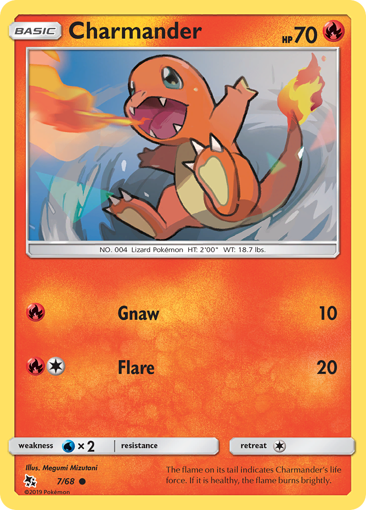 Charmander 7 Hidden Fates Pokémon card