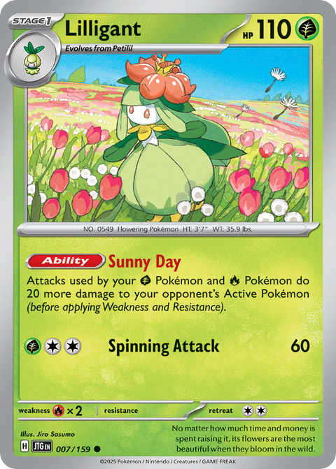 Lilligant 7 Journey Together Pokémon card