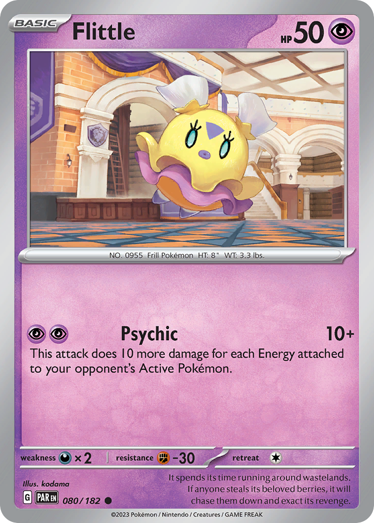 Flittle 80 Paradox Rift Pokémon card