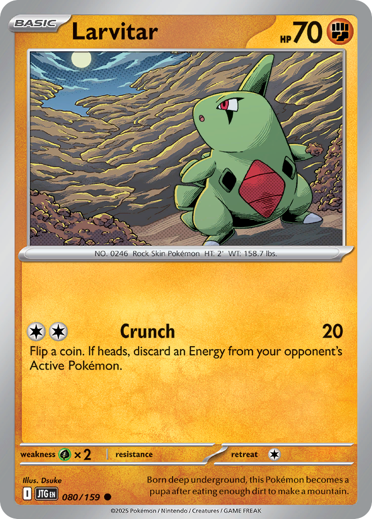 Larvitar 80 Journey Together Pokémon card