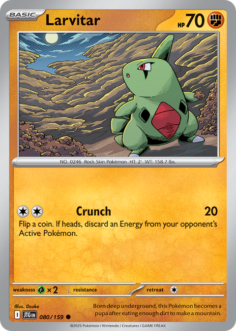 Larvitar 80 Journey Together Pokémon card
