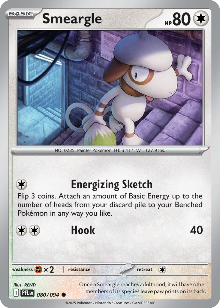 Smeargle 80 Phantasmal Flames Pokémon card
