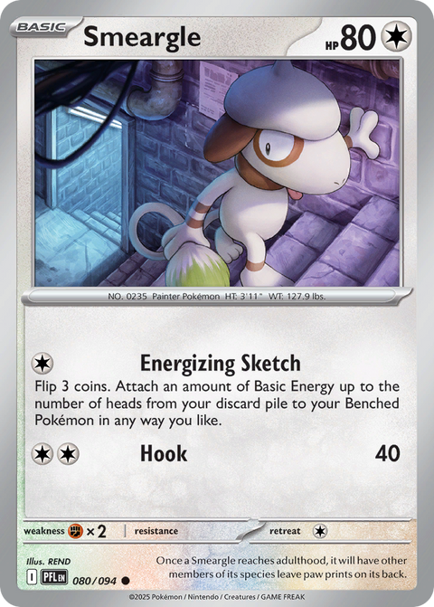 Smeargle 80 Phantasmal Flames Pokémon card