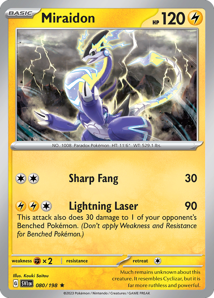 Miraidon 80 Scarlet & Violet Pokémon card