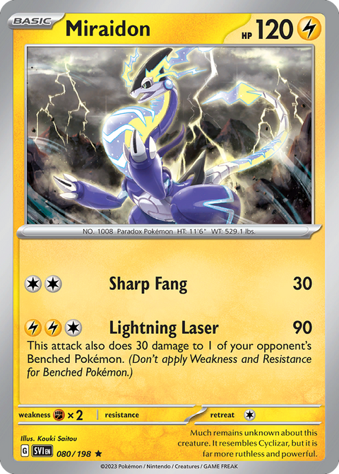 Miraidon 80 Scarlet & Violet Pokémon card