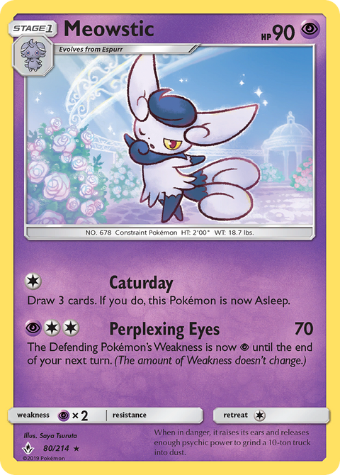 Meowstic 80 Unbroken Bonds Pokémon card