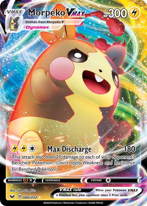 Morpeko VMAX 80 Sword & Shield Pokémon card