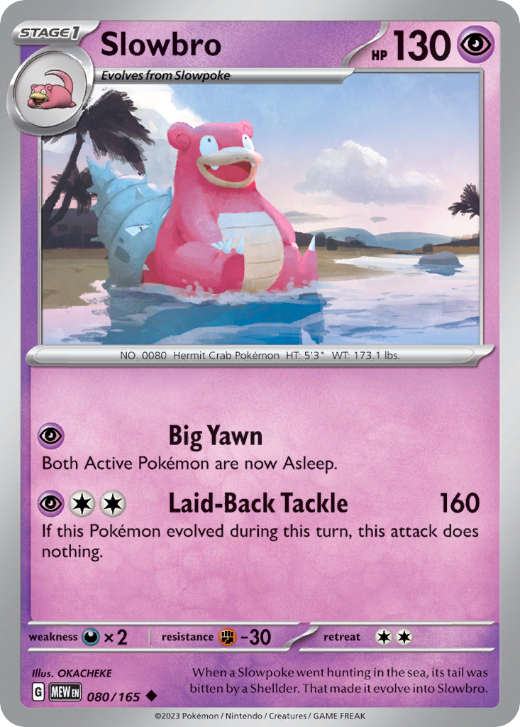 Slowbro 80 151 Pokémon card