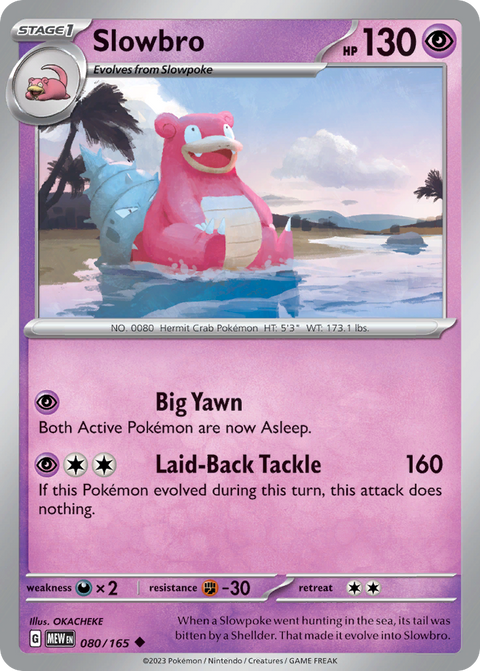 Slowbro 80 151 Pokémon card