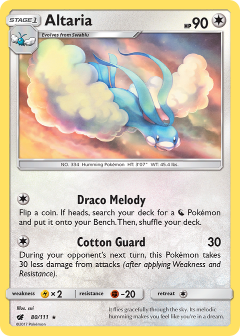 Altaria 80 Crimson Invasion Pokémon card