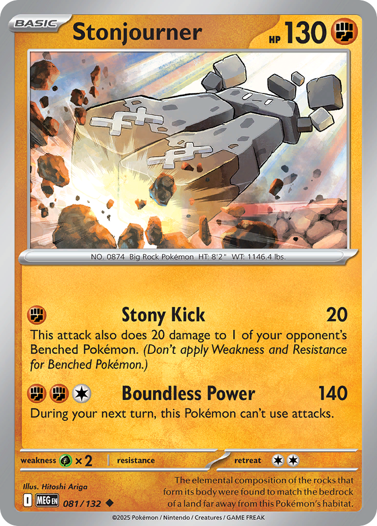 Stonjourner 81 Mega Evolution Pokémon card