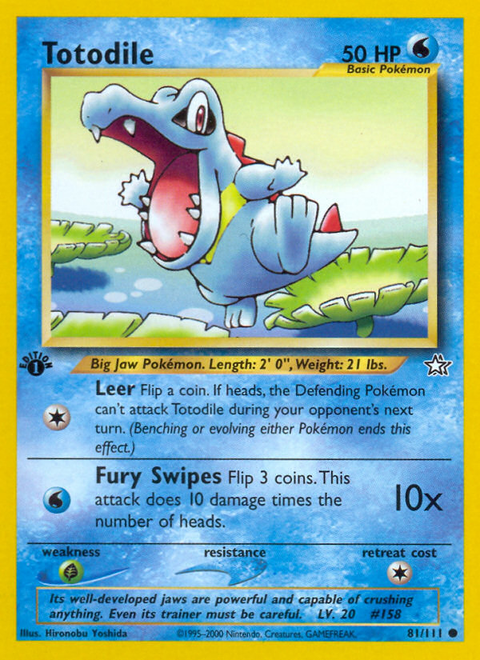 Totodile 81 Neo Genesis Pokémon card