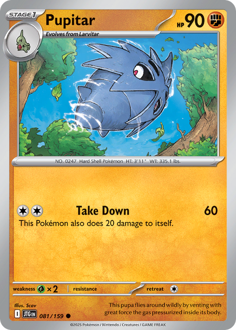 Pupitar 81 Journey Together Pokémon card