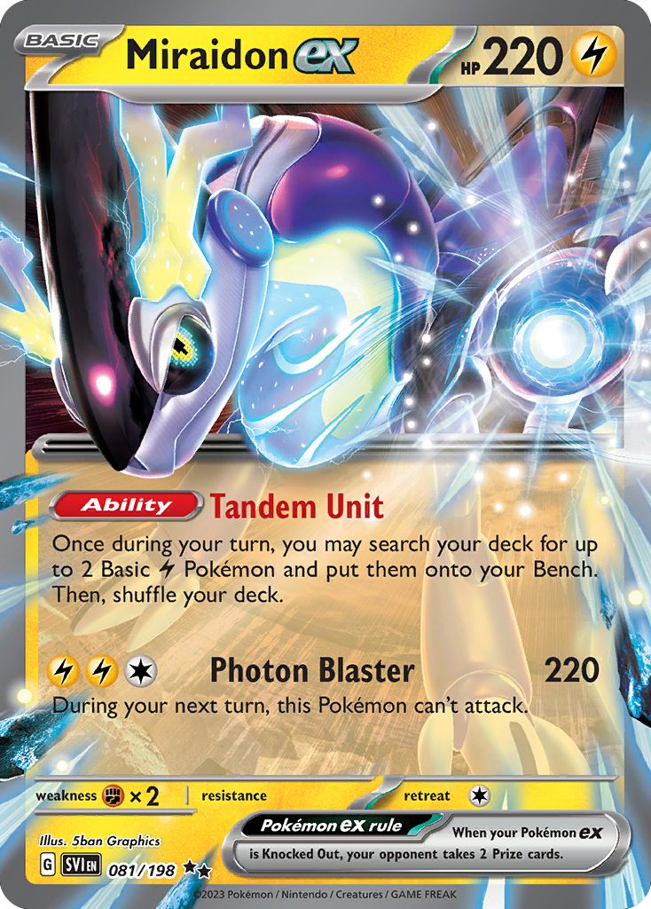 Miraidon ex 81 Scarlet & Violet Pokémon card