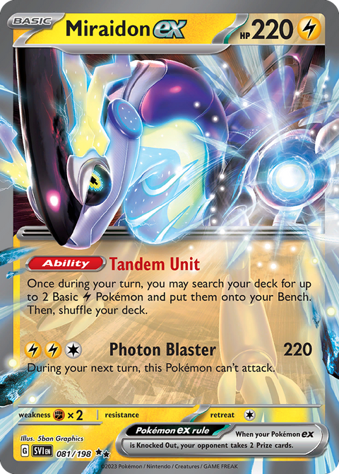 Miraidon ex 81 Scarlet & Violet Pokémon card