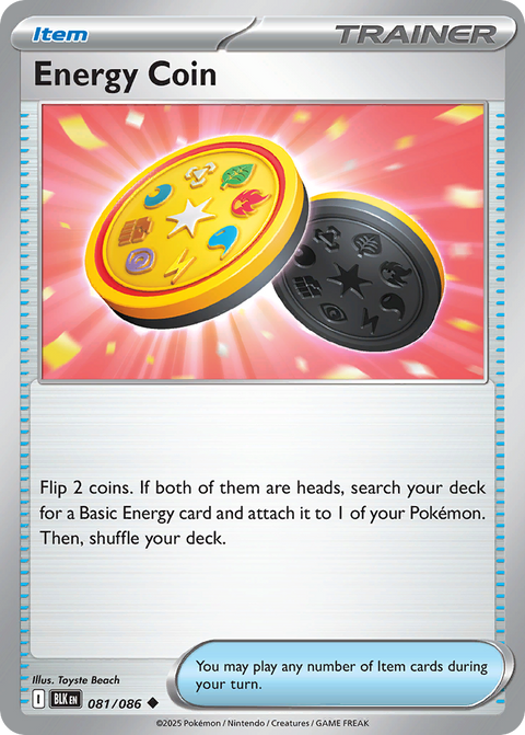 Energy Coin 81 Black Bolt Pokémon card