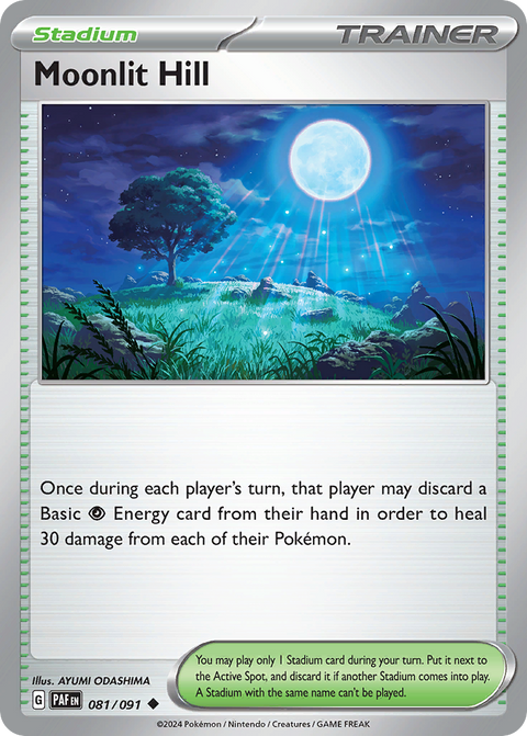 Moonlit Hill 81 Paldean Fates Pokémon card