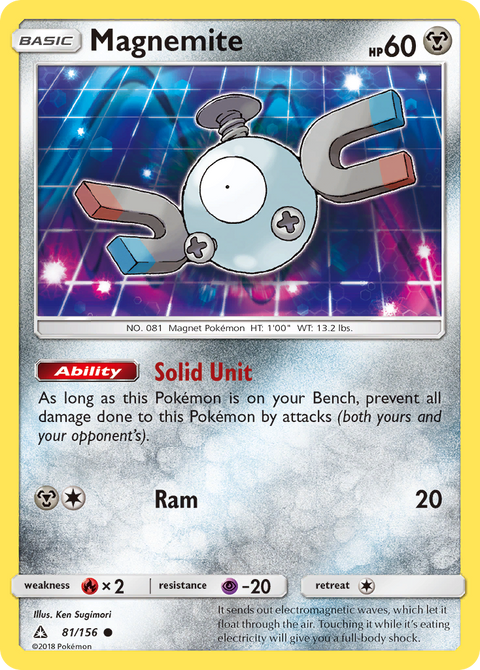 Magnemite 81 Ultra Prism Pokémon card