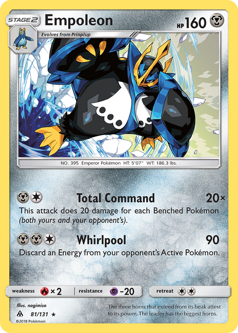 Empoleon 81 Forbidden Light Pokémon card