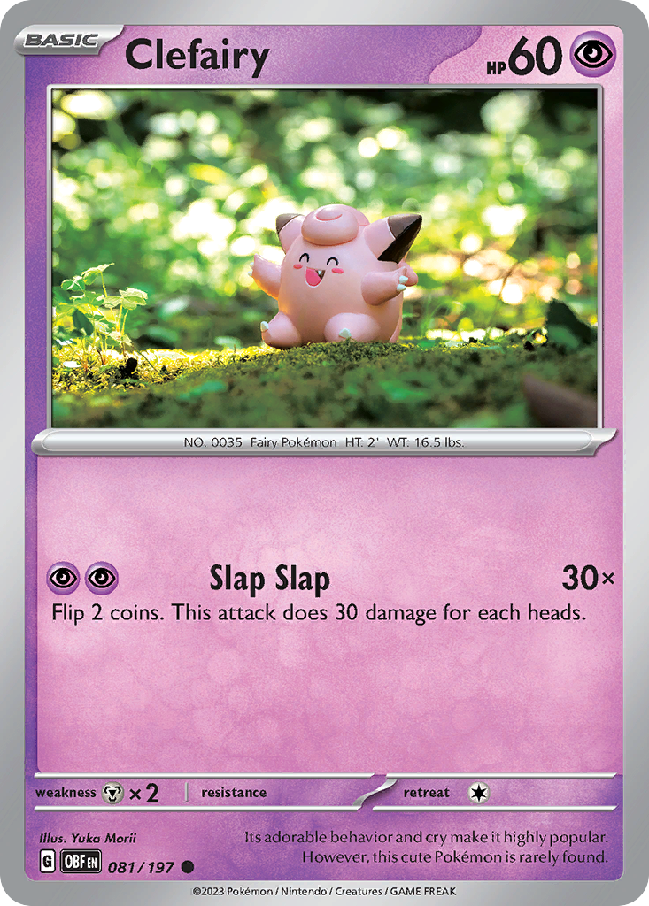 Clefairy 81 Obsidian Flames Pokémon card