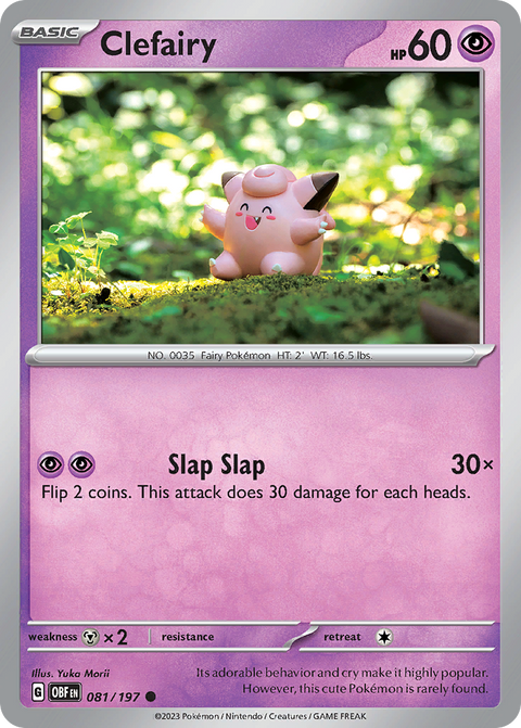 Clefairy 81 Obsidian Flames Pokémon card