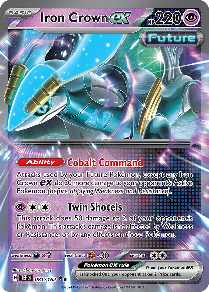 Iron Crown ex 81 Temporal Forces Pokémon card