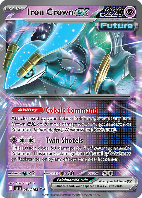 Iron Crown ex 81 Temporal Forces Pokémon card