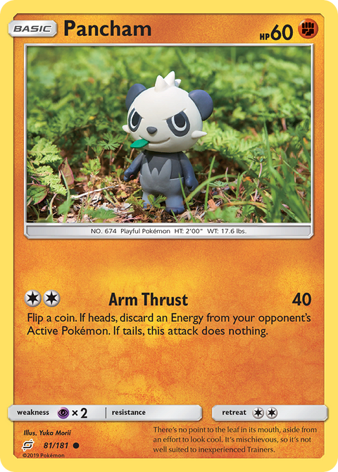 Pancham 81 Team Up Pokémon card