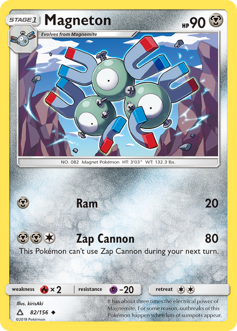 Magneton 82 Ultra Prism Pokémon card