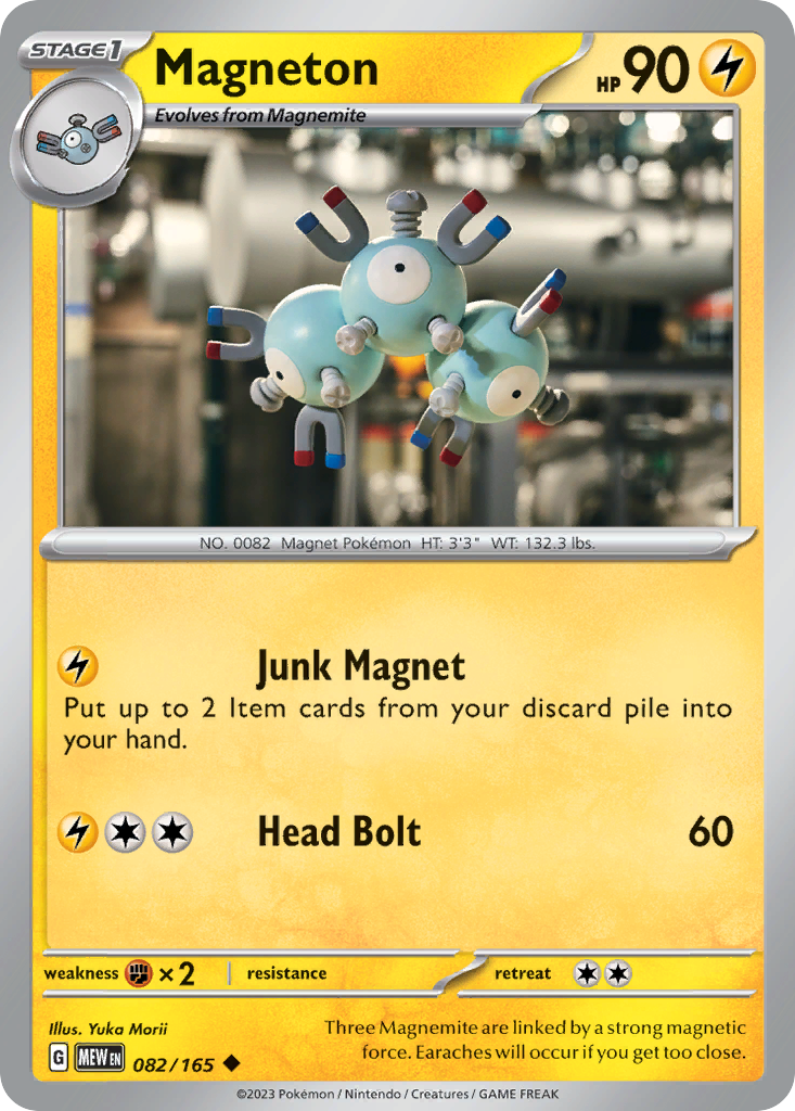 Magneton 82 151 Pokémon card