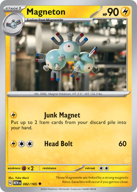 Magneton 82 151 Pokémon card