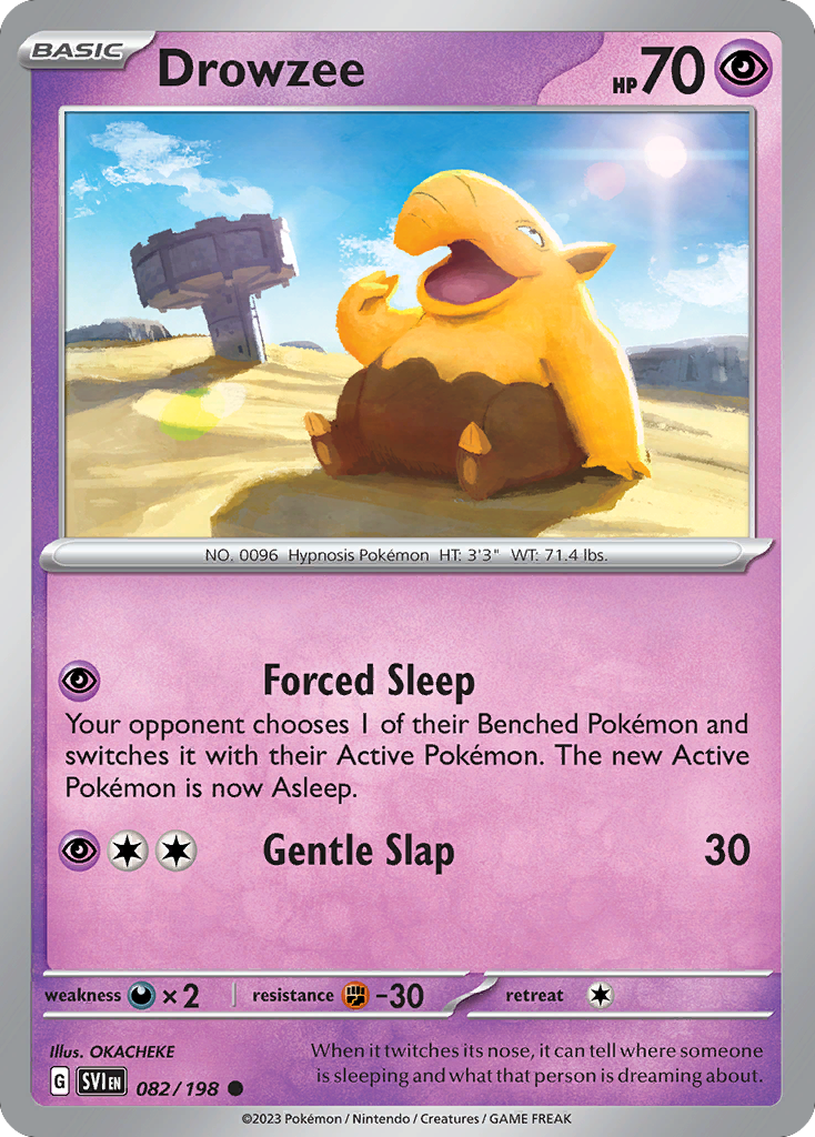 Drowzee 82 Scarlet & Violet Pokémon card